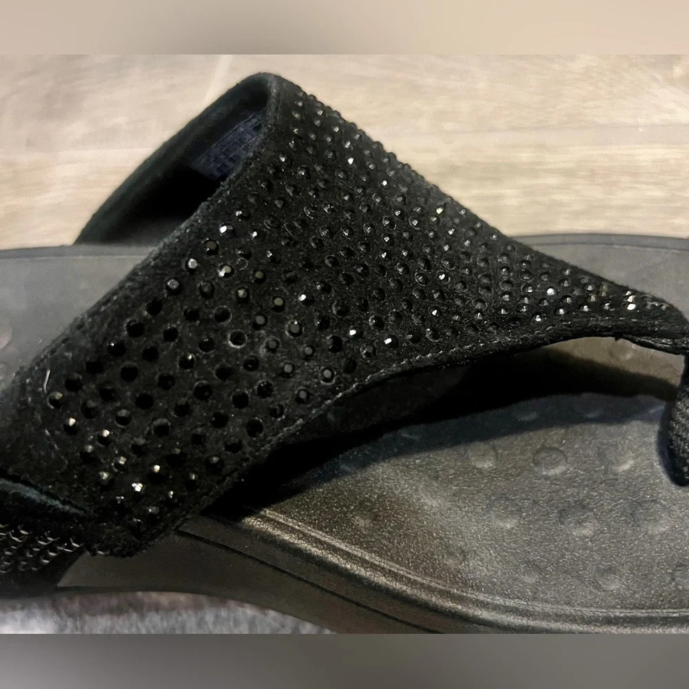 Vionic black glittered sandals size 8 - Picture 10 of 12